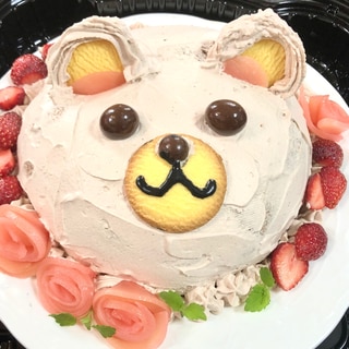 フライパンで簡単！子どもと作ろう❤️くまさんケーキ